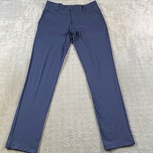 Rhone Commuter Slim Pants Mens 32 Blue Stretch Travel Golf Light Casual Office